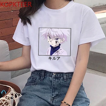 Hunter X Hunter Killua O Kakla Jaunas Ielidošanas Karsts Temats T-krekls Japāņu Anime Drukas Sākotnējo Topi Tee 2020. Gadam Sieviešu Modes Apģērbi