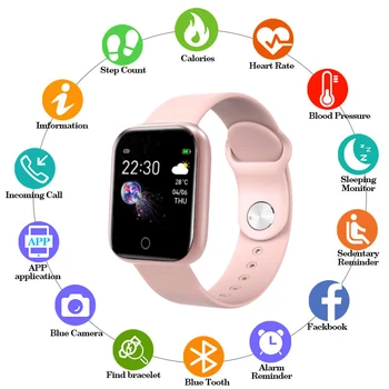 I5 Smart Skatīties Vīriešu un Sieviešu Modes visu Touch Bluetooth Pulkstenis Saprātīga Fitnesa Sirds ritma Monitors Smartwatch 