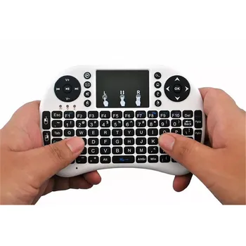 I8 2.4 GHz Wireless Keyboard 92 Atslēgas Portatīvo Atpakaļ Gaismas Gaisa Peli Skārienpaliktni Tastatūru Rokas Android TV BOX Mini PC