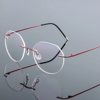 Iboode Īpaši Vieglas Brilles Rāmji, Atmiņas Titāna Lasījumā Bez Apmales Brilles Vīriešiem Un Sievietēm Presbyopic Brilles Zīmola Dizaina 2020