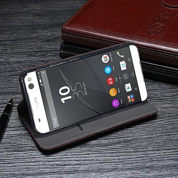 IDEWEI Sony C5 Lietu Vāku Luksusa Āda Flip Case Sony Xperia C5 Ultra Aizsardzības Telefonu Gadījumā Retro Aizmugurējo Vāciņu
