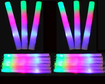 Iedegties Putu Nūjas Kvēlojošs Zizli Baton Krāsaina, Mirgojoša LED Stobe Nūju Puse Koncerts Notikums Dzimšanas diena Dot Aways