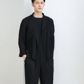 IEFB /rudens jaunas kroku apģērbu ikdienas tērps japāņu streetwear modes zaudēt moderns visas spēles bleizeri, žaketes vīriešiem 9Y3833