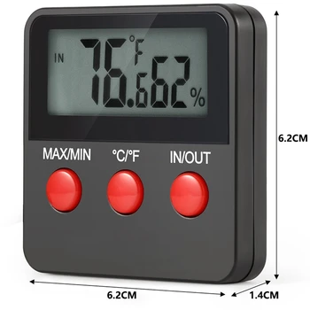 Iekštelpu Numurā LCD Digitālo Termometru, Higrometru, Termo-Higrometru, Temperatūras un Mitruma Mērītājs-Mitruma Measurment Monitors