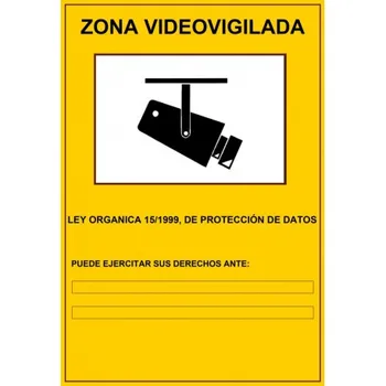 Iepakojums 6 preventīvas vinila video novērošanas zonā, CCTV LOPD signalizāciju, kas savienota video novērošanas 24H pašlīmējošās uzlīmes