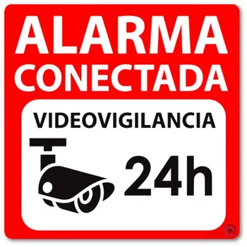 Iepakojums 6 preventīvas vinila video novērošanas zonā, CCTV LOPD signalizāciju, kas savienota video novērošanas 24H pašlīmējošās uzlīmes