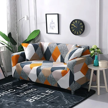 Iespiests stiept dīvāns segtu dzīvojamās istabas mēbeles aizsardzības vāciņu standarta izmēra sofa cover 1/2/3/4 sēdeklis