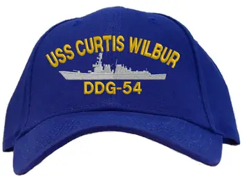 Iespiests USS Curtis Wilbur DDG-54 Beisbola cepure - Pieejami 7 Krāsās - Cepure