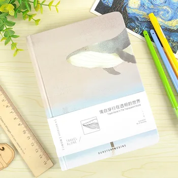 Iet Tikai Krāsojamās Lapas A5Hardcover Grāmatiņa Korejas Illustrator Dienasgrāmatu, Ceļojumu piezīmju Bloknotu 128Sheets Biroja, Skolas Piederumi, Kancelejas