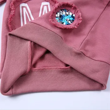 IIMADFWIW Meiteņu Drēbes, Apģērbu Komplekts Ziedu Meitenes Tērps Gadījuma O-veida kakla garām Piedurknēm Cietā Mežģīnes Kokvilnas Treniņtērpi 110-170