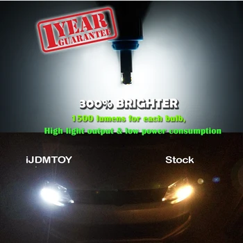 IJDM 1156 LED, Xenon White BA15S P21W LED Spuldzes 2008-Mitsubishi Lancer vai Evolution-X Evo X, Kā Dienas Gaitas Lukturi