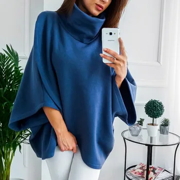 Ikdienas sieviešu liela izmēra grūtniecības augstas apkakles džemperis sieviešu tīrtoņa krāsu kapuci silts māsu džemperi grūtnieču drēbes
