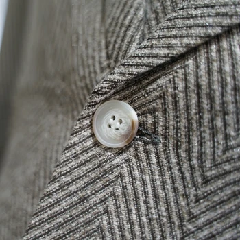 Ikdienas Tērps Vīriešu Uzvalks Pelēkā Biznesa Formālu Kleita, Uzvalks Mens Britu Stila Līgavainis Kāzu Uzvalki, Uzvalku 3-gabals Traje Novio 