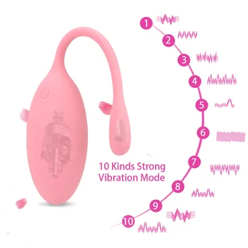 IKOKY Bezvadu Tālvadības pults 8 Ātrumu Seksa Rotaļlietas Sievietēm, Erotiskā G Spot Vibrators Vaginālo Bumbiņu Vibrējošais Olas Clit Stimulators