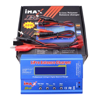 IMAX B6 80W LCD Ekrāna Ciparu RC Li-on Lipo, NiMh, Li-ion Ni-Cd Akumulatoru Līdzsvaru Lādētājs / Discharger Jaudas Akumulatora Uzlādi