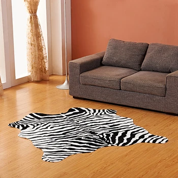 Imitācija Dzīvnieku Ādas Paklāju 140*160cm neslīdoša Govs Zebras Svītrainais Jomā Pledi un Paklāji Mājas Dzīvojamā Istaba Guļamistaba Grīdas Paklājs