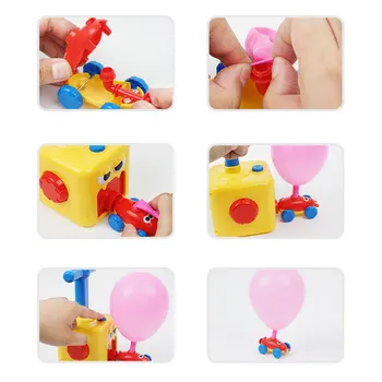 Inerces Spēku gaisa Balonu Rotaļu auto, Izglītība, Zinātne Eksperiments Bērniem Rotaļlietas Puzzle Fun Inerces Spēka Automašīnu Balonu Rotaļlietas Bērniem Dāvanas