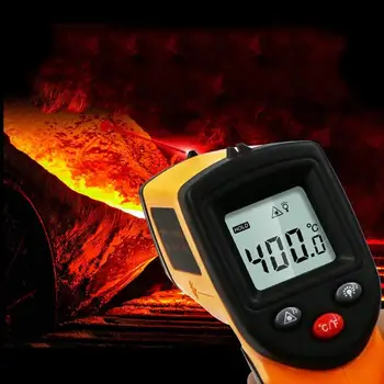 Infrasarkanais Termometrs (nelietot pārtikā) Temperatūras rādītāju bezkontakta Digitālo Pyrometer Lāzera Termometru-58℉ līdz 716℉ (no -50 līdz 380℃)