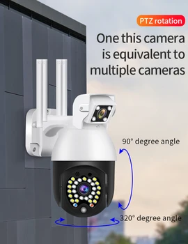 INFRASARKANO staru Nakts Redzamības LED Gaismas Novērošanas Kamera 1080P WIFI PTZ IP Kameras Wireless Dual Objektīvs HD CCTV Āra Security Cam 29 Gab.