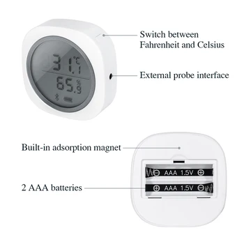 Inkbird Bezvadu Bluetooth IBS-TH1 Plus ar Akvāriju Zondes Termometrs & Higrometru, Android un IOS Tālrunis Izmanto Akvāriju