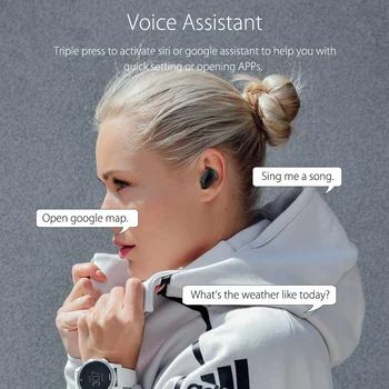 INSMA Mini TWS auss bluetooth 5.0 Austiņas Sporta Hi-Fi Stereo Taisnība Bezvadu Earbuds Binaural Atbalsta QI Uzlādes Auss Pumpuri