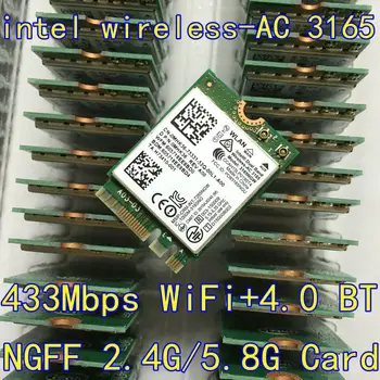 Intel 3165 3165NGW 3165AC Dual Band Wireless AC + Bluetooth4.2 Mini NGFF wifi karte, 802.11 AC 4.2 433Mbps NGFF Bezvadu tīkla Karte 3160