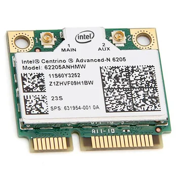INTEL Advanced-N 6205 62205ANHMW Dual band hp klēpjdators 631954-001 BEZVADU PCI EXPRESS 300Mbps 2.4/5Ghz Tīkla karte