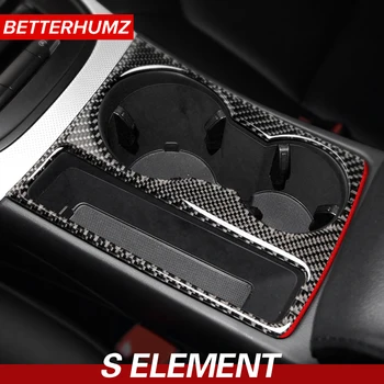 Interjera Oglekļa Šķiedras Ūdens Kausa Turētāja dekori auto uzlīme S elements ir Melns, Vāks Audi A4 A5 2009-2016 Auto Stils aksesuāri