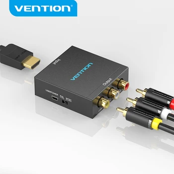 Intervences HDMI, AV Converter HDMI, RCA CVBS L/R Video Adapteri 1080P HDMI Slēdzis ar Mini USB Strāvas Kabeli TV Kastē AV HDMI