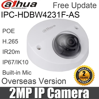 IP 2MP kamera IPC-HDBW4231F-KĀ IR20m Mini Dome Tīkla kamera H. 265 poe Iebūvēts Mikrofons, SD kartes slots drošības kameru oriģināls