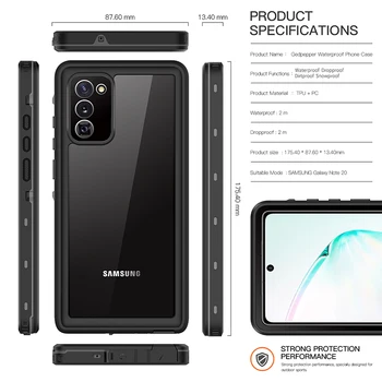 IP68 Ūdensnecaurlaidīga Niršanas Case For Samsung Galaxy Note 20 S20 Ultra Gadījumā Peldēt Ūdens-resostant Segums, Samsung, Ņemiet vērā, 20 Ultra Capal