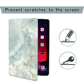 IPad 2 3 4 5 6 /iPad MINI / Air/Pro PU Ādas Smart Tablet Stand Folio Segšanai - Ultra-plānas Dažādu marmora krāsas Slim Gadījumā