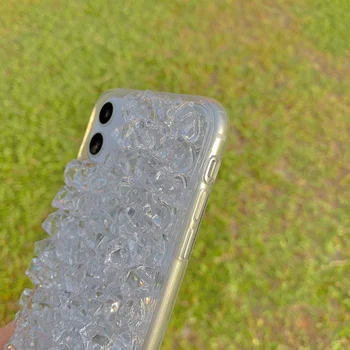 IPhone 11 Pro Max Gadījumā Luksusa Dimanta Mirdzums Ledus Spogulis Skaidrs, Mīksta Telefonu Gadījumos iPhone 7 8 Plus XR XS X SE 2020. gadam Jāaptver