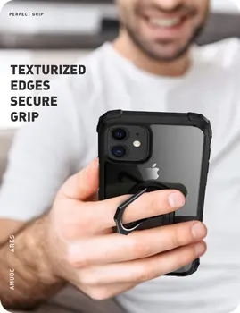 IPhone 11 Pro Xs Max XR SE 2020 8 Gadījumā ar Rūdīta Stikla Ekrāna Aizsargs, [2 Iepak] Dzidrs Kristāls ar Auto Mount Statīvs