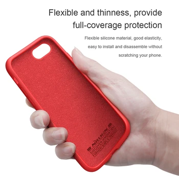 IPhone SE 2020. GADAM SE2 SE 2 Flex tīra gadījumos Nillkin mīksta silikona anti-fingerpringt TPU Gumijas aizmugurējais vāciņš iPhone 7 / 8