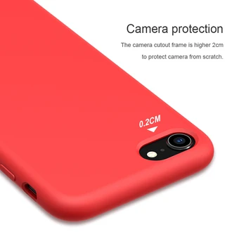 IPhone SE 2020. GADAM SE2 SE 2 Flex tīra gadījumos Nillkin mīksta silikona anti-fingerpringt TPU Gumijas aizmugurējais vāciņš iPhone 7 / 8