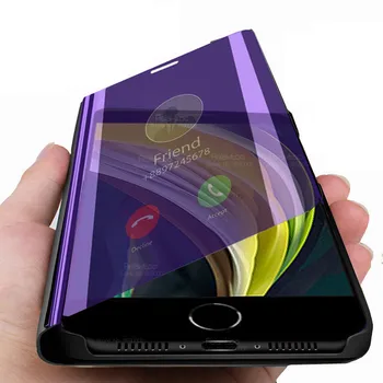 Iphone se 2020 gadījumā, spogulis, Pārsegs lietā par iphone se 2 aifon se2 2. se2020 iphonese stāvēt grāmatu, tālruņa vāciņu coque būtiska
