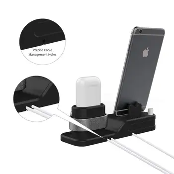 IPhone X 7 iPhone 6S 8 Plus Silikona Uzlādes Doks Turētāja Statīvs Apple Skatīties Lādētāju statīvu (Dock Stacija Apple Airpods