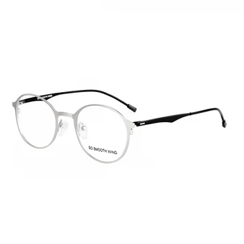 Ir 2021. Augstas Kvalitātes Sakausējuma Retro Apaļas Brilles Rāmis Vīriešu, Sieviešu Ultra-gaismas Optiskā Recepšu Brilles oculos de grau