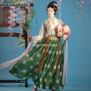 Ir 2021. austrumu ķīniešu stilā sievietēm tradicionālo hanfu kleitas austrumu apģērbu retro cosplay tang masta posmu izpildes kostīms