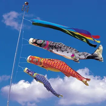 Ir 2021. jaunu 100cm Koinobori Japāņu Carp streamer Vēja Zeķes Koi nobori Zivju Karogi Kite Karoga Japāņu koinobori Bērnu Diena