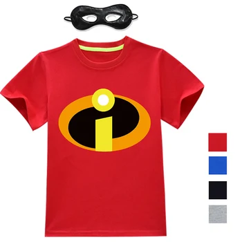 Ir 2021. Jaunu Bērnu Zēnu T Kreklu Bērnu 3D Multiplikācijas filmu Īsām Piedurknēm Bērnu T-Krekls Nova meitene The Incredibles 2 Drēbes