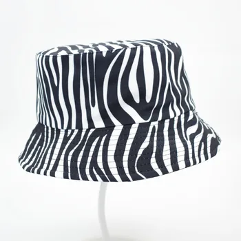 Ir 2021. Jaunu Modes Atgriezeniska Melna Balta Zebra Modelis Spaiņa Cepuri, Kas Vasaras Saulē Cepures Sievietēm, Vīriešiem Zvejnieka Cepure
