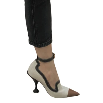 Ir 2021. Jaunu Modes Norādīja Toe Sūkņi Sieviete, Seksīga Jauktas Krāsas augstpapēžu kurpes Sieviešu Kurpes Luksusa Daļa Dāmas Kurpes zapatos mujer de