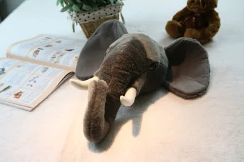 Ir 2021. Jaunu pp kokvilnas sienu apdare simulācijas dzīvnieku galvas pildījumu plīša rotaļlieta elephant galvu lelle rotājumi tupus