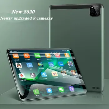 Ir 2021. Jaunu Tableti, 10.1 collu Octa Core 6G+128GB Android 9.0 Wifi Tablet Dual Sim Kartes Dual Kamera Aizmugurē