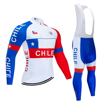 Ir 2021. Komanda Čīles Vīriešu garām ar Velosipēdu Jersey 9D Komplekts MTB Vienotu Velosipēdu Apģērbu Elpojošs Velosipēdu Drēbes Valkāt Ropa Ciclismo Maillot
