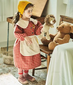 Ir 2021. Pavasarī Pavisam Jaunu Baby Meitenes Kleita Ar Krūšdaļu Toddler Meitenes Liels Atloks Princese Kleitas Māsa Tērpiem Uzstādīt Bērnu Drēbes