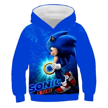 Ir 2021. Rudens Mazulis, Zēns, Meitene Apģērbs Sonic pelēkā vārna Cartoon Movie Sonic Ezis Drēbes brīvdienu Dzimšanas dienas Dāvanas, 4-14Y