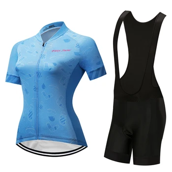 Ir 2021. Sievietēm, kas vasarā velosipēdu apģērbu maillot ciclismo Riteņbraukšana džersija komplekts KRŪŠAUTLENČU bikses sieviešu road bike drēbes MTB kleita vienotu uzvalks